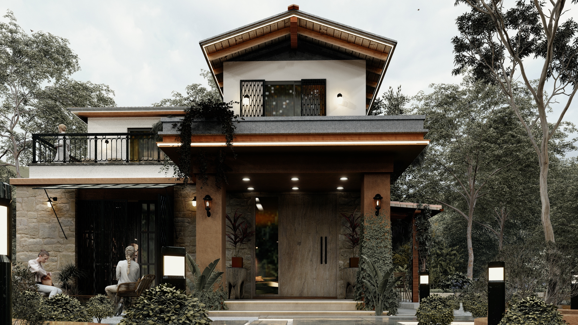 Çanakkale Merkez Aşağıokçular Köyü Modern köy Evi